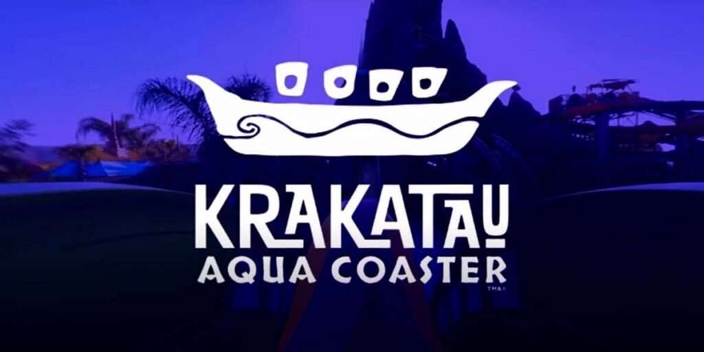 Universal's Volcano Bay Rides Water Theme Park Krakatau Aqua Coaster (Nighttime Experience)